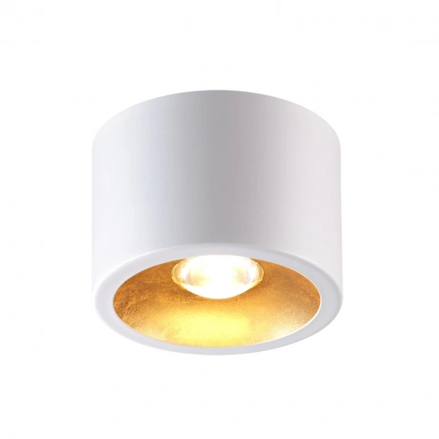 6668/1CL HIGHTECH ODL19 357 белый с золотым фольг-м Потолочной накладной светильник LED GU10 1*7W 22 фото 2
