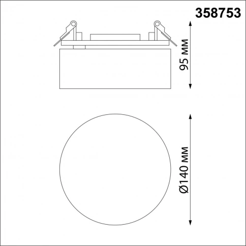 358753 SPOT NT21 449 черный Светильник встраиваемый светодиодный IP20 LED 24W 4000K 2100Лм 100-265V  фото 1