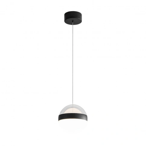 5075/12L L-VISION ODL24 511 черный/прозрачн./молочный/металл/акрил Подвес LED 12W 4000K 600лм RONI фото 2