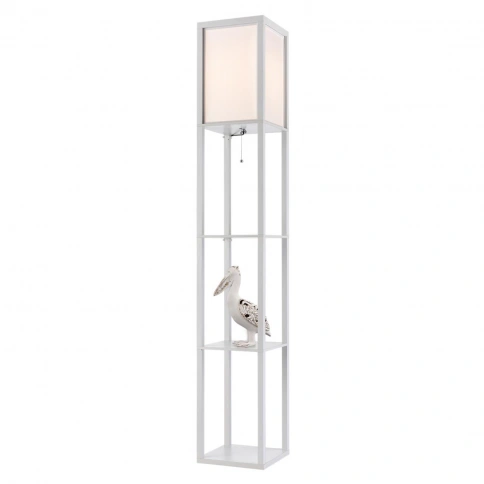 8089/1F COMFI LN25 361 белый, дерево/текстиль Торшер Е27 1*60W 220V PRACTIC фото 3