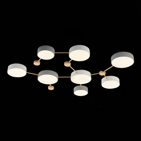 SLE600102-08 Светильник потолочный Золотистый, Светлое дерево/Белый, Серый LED 8*16,5W 4000K фото 1