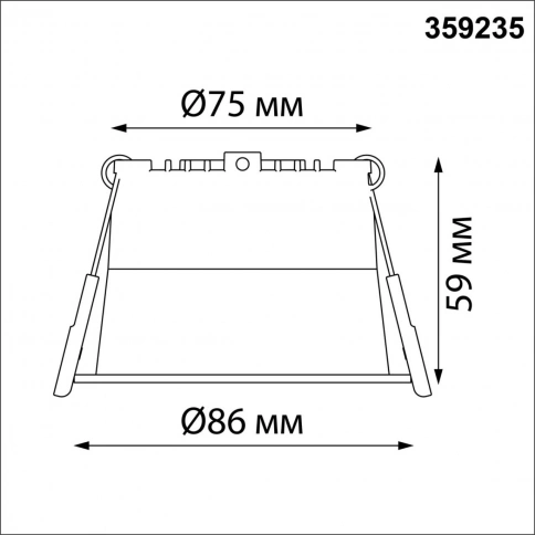 359235 SPOT NT23 472 черный Светильник встраиваемый светодиодный IP20 LED 9W 220V 540Лм 3000К TRAN фото 1