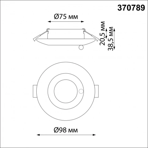 370789 SPOT NT21 530 белый Светильник встраиваемый влагозащищенный IP44 GU10 50W 220V WATER фото 1