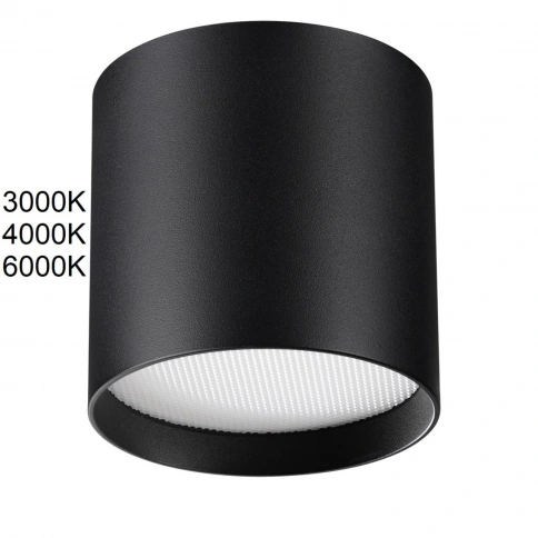 7129/8CL HIGHTECH ODL26 Потолочный светильник черный/металл IP20 LED 8W 480Лм 3000K/4000K/6000K 120° фото 2