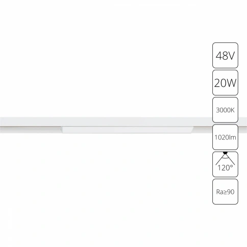 Магнитный трековый светильник Arte Lamp LINEA A4673PL-1WH фото 1
