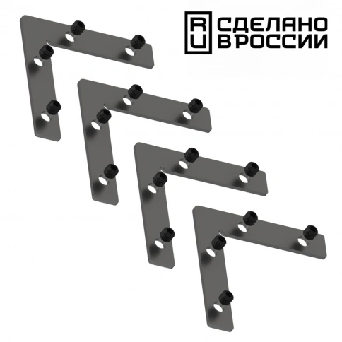 135134 NT21 123 черный Соединитель угловой плоский для арт 135129-135130; 135179-135180; 135189-1351 фото 1