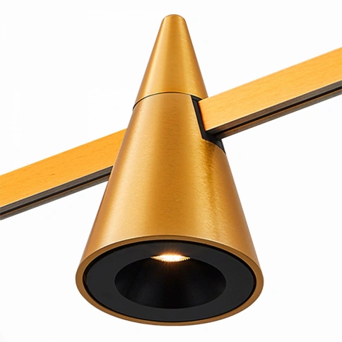 ST813.246.05 Магнитный трековый светильник FARM Золотистый LED 1*5W 4000K 272Lm Ra90 60 IP20 D70xH1 фото 1
