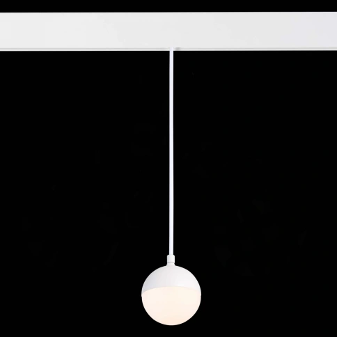 ST358.533.07 Магнитный трековый светильник подвесной Белый LED 1*7W 3000K 520Lm Ra>80 120° IP20 D90x фото 1