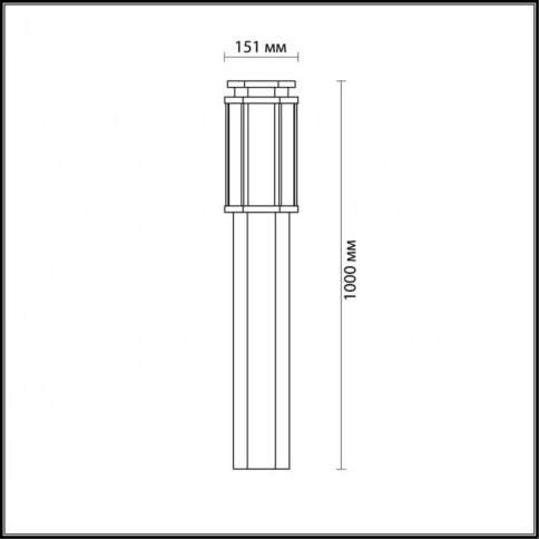 4048/1F NATURE ODL18 743 темно-серый/белый Уличный светильник, 100см IP44 E27 100W 220V GINO фото 1