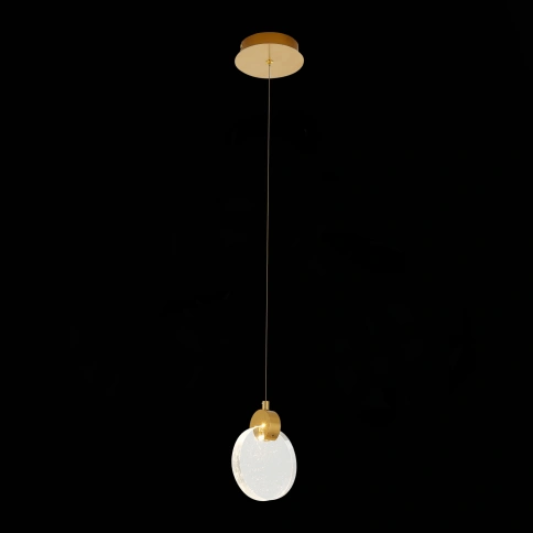 SL6104.203.01 Подвес ST-Luce Золотистый/Прозрачный,С пузырьками воздуха LED 1*3W 3000K фото 1