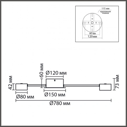 8344/10C COMFI черный, металл Люстра GX53 LED 10*7W 220V TORINA фото 1