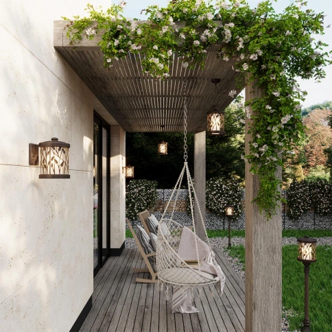 2287/1 NATURE ODL12 659 патина коричневый Уличный светильник-подвес IP44 E27 100W 220V LAGRA фото 2