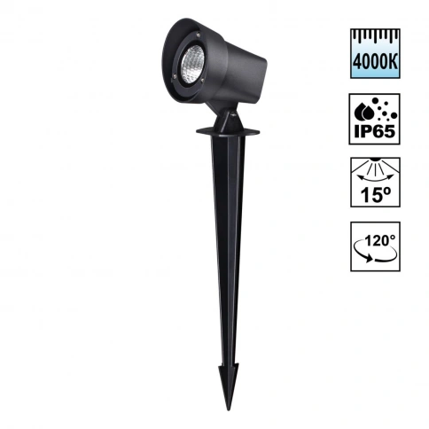 359219 STREET NT23 400 черный Светильник ландшафтный светодиодный грунтовой IP65 LED 13W 110-240V 10 фото 1