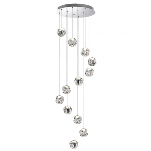 5084/60L L-VISION ODL25 553 хром/прозрачный/металл/акрил Люстра каскадная LED 60W 4000K 3000Лм JEMST фото 3