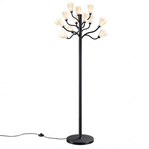 5090/12F MODERN ODL25 561 черный матовый/белый/фарфор Торшер G4 LED 12*5W GARDI фото 4