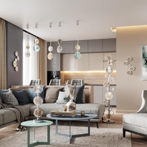 5416/13LB L-VISION ODL_EX23 154 хром/св.коричневый/серый металл/стекло Подвес LED 13W 4000K CARAMELL фото 3