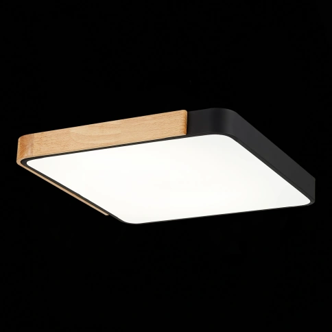 SLE201242-01 Светильник потолочный Черный, Светлое дерево/Белый LED 1*42W 3000K/4000K/6000K фото 1