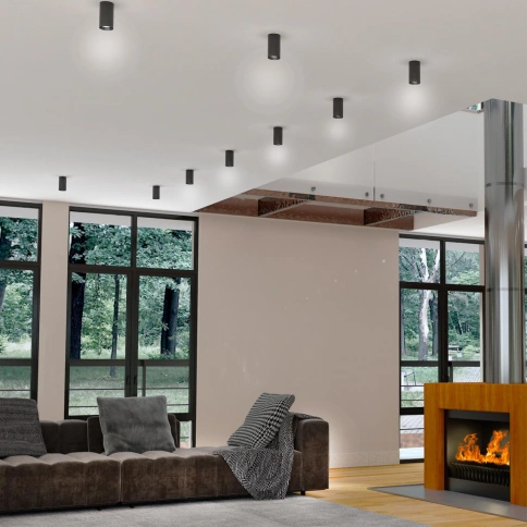 370725 OVER NT21 424 черный Светильник накладной IP20 GU10 9W 235V ELINA фото 2