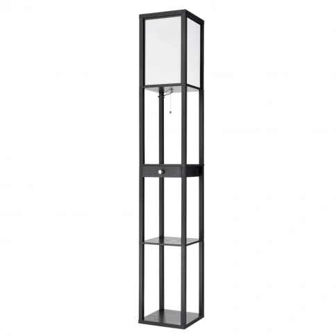 8092/1F COMFI LN25 361 черный/белый, дерево/текстиль Торшер Е27 1*60W 220V PRACTIC фото 1