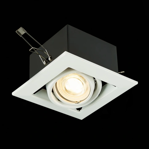 ST250.558.01 Св-к встр. Черный, Белый GU10 1*50W  IP20 L126xW126xH70 220V Без ламп фото 1