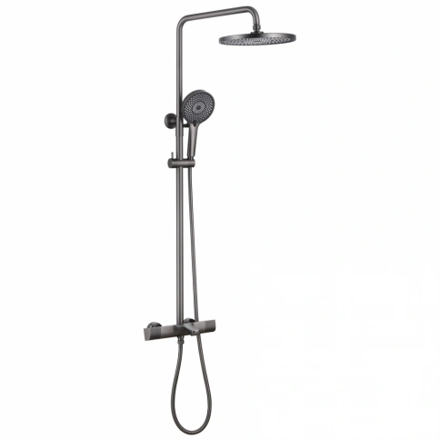 Душевая стойка ABBER Thermostat AF8516NG с термостатом и изливом, никель фото 1