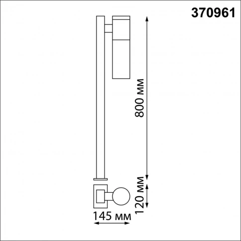 370961 STREET NT23 355 черный Светильник ландшафтный IP54 E27 max 18W 220-240V MOBI фото 1
