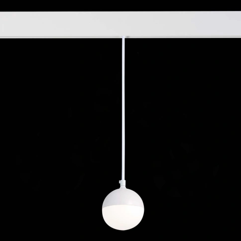 ST358.543.07 Магнитный трековый светильник подвесной Белый LED 1*7W 4000K 520Lm Ra>80 120° IP20 D90x фото 1