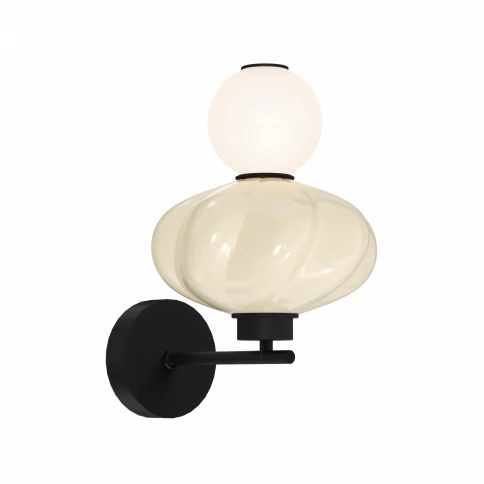 SL6134.411.01 Светильник настенный ST-Luce черный/желтый, опаловый LED 1*8W 3000K фото 1