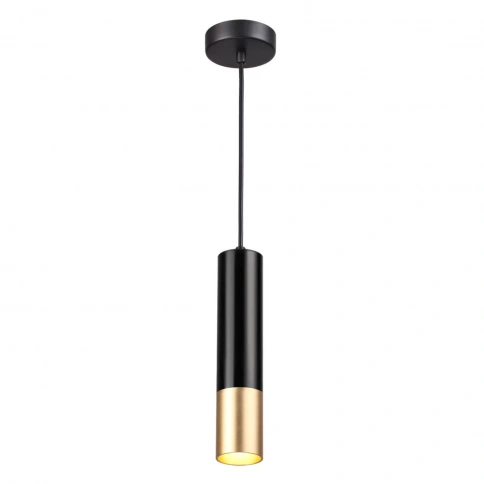 3876/1L HIGHTECH ODL19 405 черный с золотом Подвесной светильник GU10 1*50W 220V KIKO фото 2