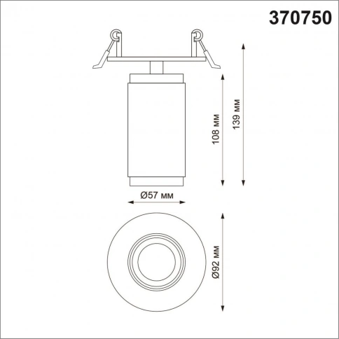 370750 SPOT NT21 309 золото Светильник встраиваемый IP20 GU10 50W 220V MAIS фото 1
