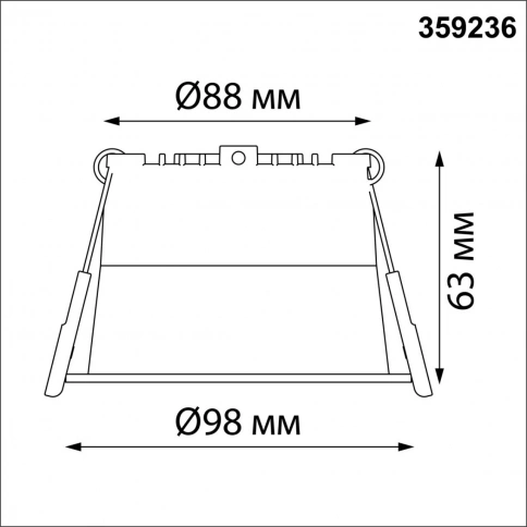 359236 SPOT NT23 472 белый Светильник встраиваемый светодиодный IP20 LED 12W 220V 840Лм 3000К TRAN фото 1