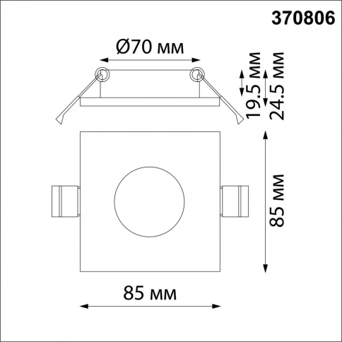 370806 SPOT NT22 532 хром Светильник встраиваемый влагозащищенный IP44 GU10 50W 220V AQUA фото 1