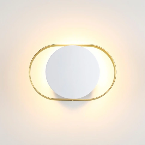 4246/7WW HIGHTECH ODL21 187 бел/золотист/металл Настенный светильник IP20 LED 7W 560Лм 3000K MONDY фото 3
