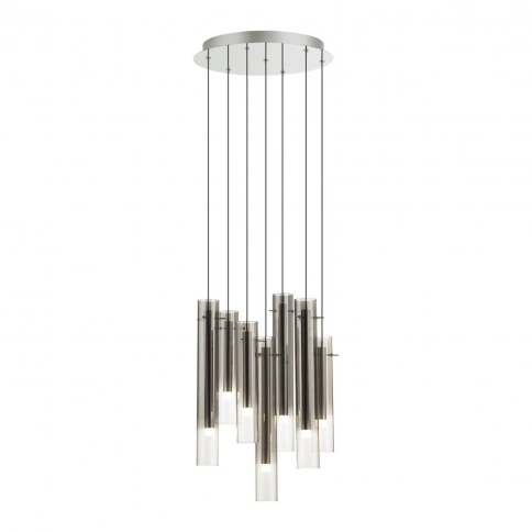 5061/32LA PENDANT ODL24 455 серебристый/дымчатый/металл/стекло Люстра каскадная LED 7*4W 3000K SHINY фото 1