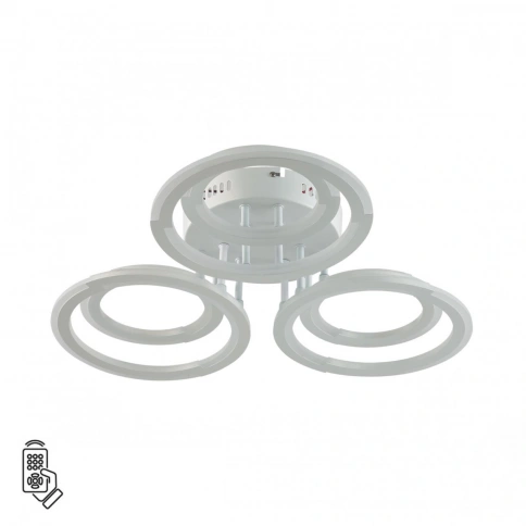 8028/80CL LEDIO LN25 247 белый/белый, металл/акрил Потолочный светильник с ПДУ LED 80W 3000-6000К 22 фото 2