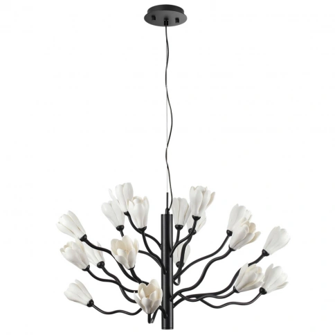 5090/18 MODERN ODL25 561 черный матовый/белый/фарфор Люстра G4 LED 18*5W GARDI фото 1