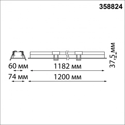 358824 SPOT NT22 486 белый Встраиваемый светодиодный светильник IP20 LED 4000K 48W 220V ITER фото 1