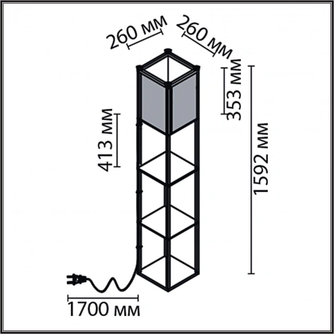 8089/1F COMFI LN25 361 белый, дерево/текстиль Торшер Е27 1*60W 220V PRACTIC фото 2