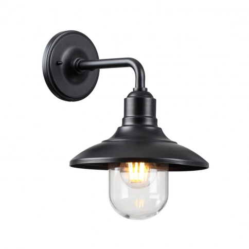 4965/1W NATURE ODL22 735 черный/стекло Ландшафтный настен.светильник E27 1*60W IP44 CAMPA фото 2
