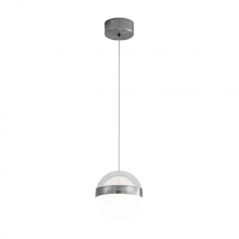 5037/12L L-VISION ODL24 511 никель/прозрачн/молочный/металл/акрил Подвес LED 12W 4000K 600лм RONI фото 2