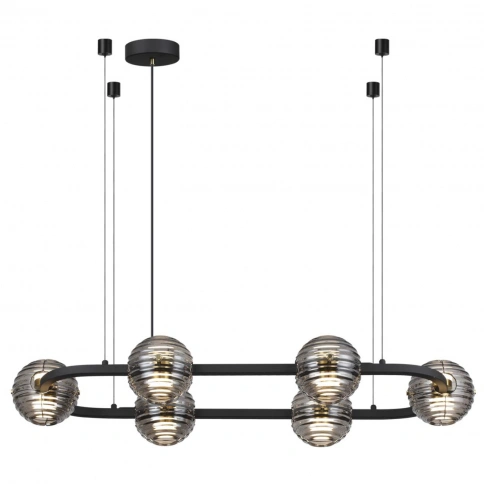 5041/60LA L-VISION ODL24 543 черн./золото/дымчатый/металл/стеко Люстра LED 60W 4000К 1526Лм TRONI фото 1