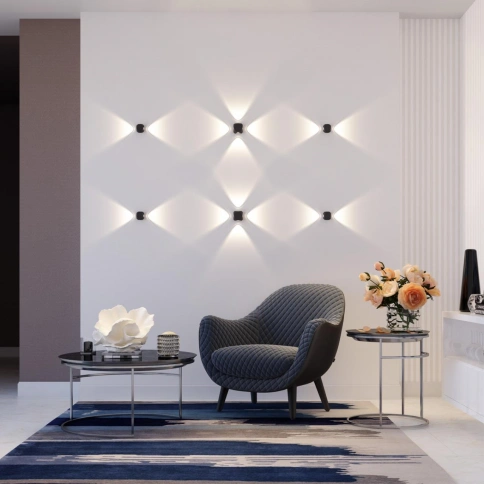 4222/8WL HIGHTECH ODL21 383 черн/металл Настенный светильник IP54 LED 8W 716Лм 3200K 70° MIKO фото 2