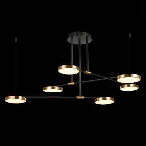 SL1605.403.06 Светильник подвесной ST-Luce Черный/Латунь, Белый LED 6*7,5W 3000K фото 1