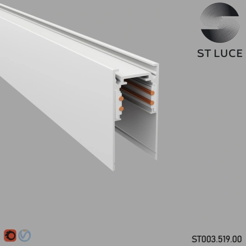 ST003.519.00 Шинопровод магнитный накладной ST-Luce Белый Длина 1 000мм фото 1