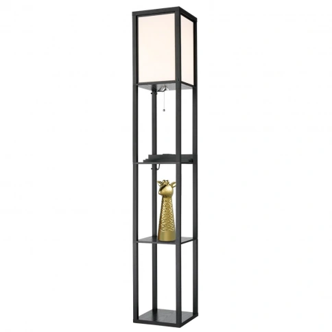 8093/1F COMFI LN25 361 черный/белый, дерево/текстиль Торшер Е27 1*60W 220V PRACTIC фото 3