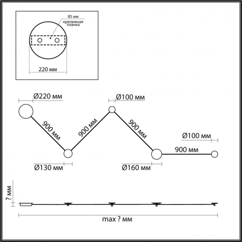 6625/25WL HIGHTECH ODL24 225 бежевый/металл/травертин Настенный светильник IP20 LED 24W 3000K 220V T фото 1