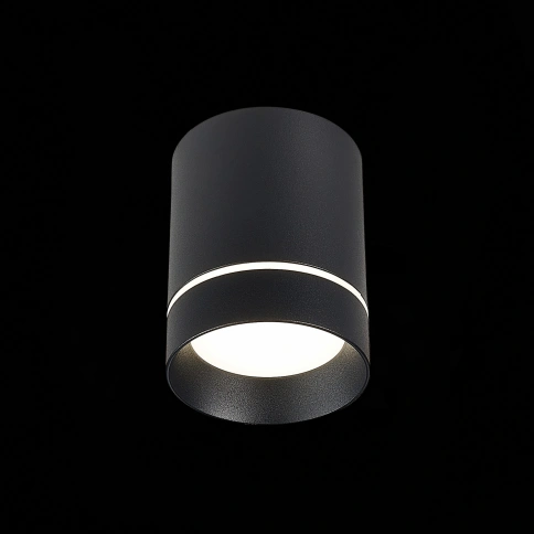 ST115.432.07 Светильник потолочный Черный LED 1*7W 3000K 490Lm Ra>90 120° IP20 D79xH100 170-240V фото 1
