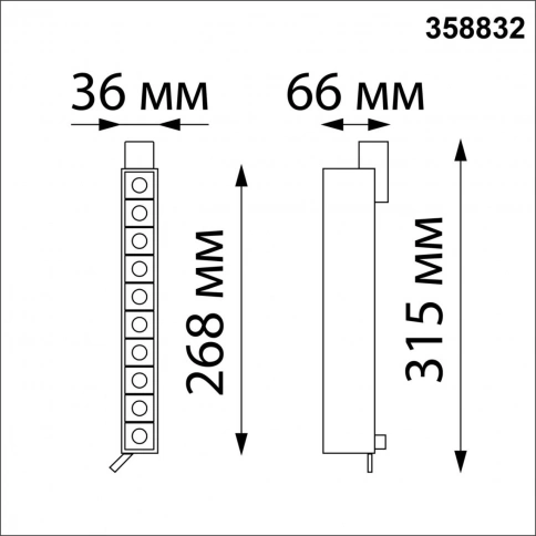 358832 PORT NT22 228 белый Светильник трековый однофазный трехжильный IP20 LED 4000K 16W 220V ITER фото 1