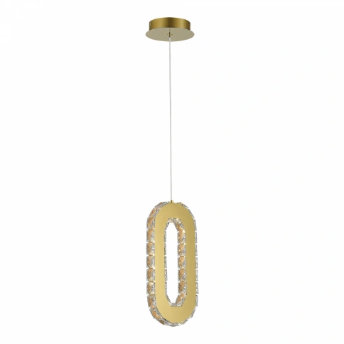 SL6506.203.01 Светильник подвесной ST-Luce Золотистый/Золотистый, Прозрачный LED 1*9W 3000K фото 1