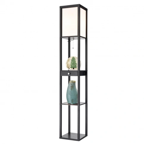 8092/1F COMFI LN25 361 черный/белый, дерево/текстиль Торшер Е27 1*60W 220V PRACTIC фото 3
